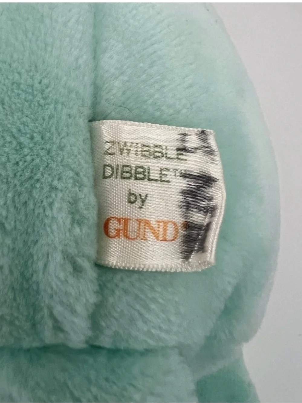 RARE Vintage Gund Zwibble Dibble Dinosaur Plush Star Tail 1988-1990 Yellow Hat